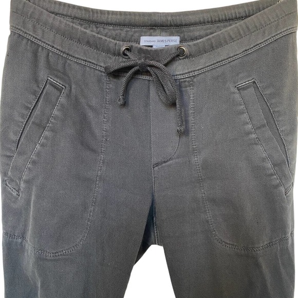 James Perse Dark Gray Fitted Jogger Pant Modal Trouser Drawstring Pockets size 0 - Picture 2 of 9